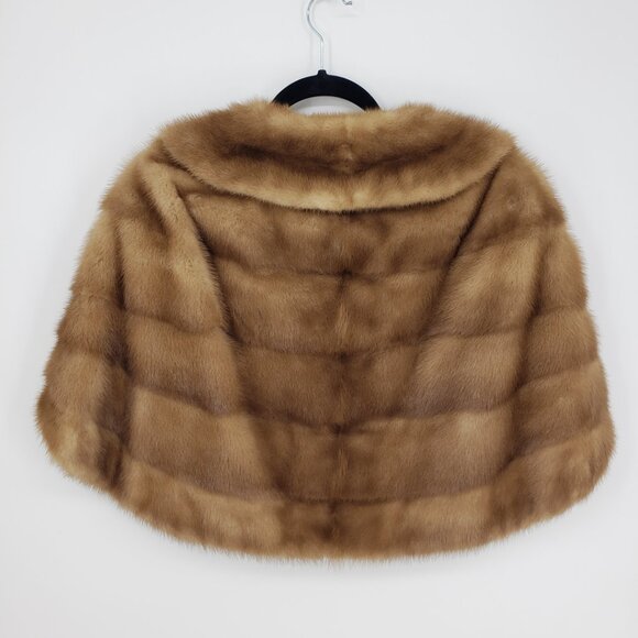 Vintage Brown Fur Cape - Picture 2 of 8